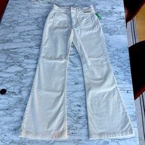 Gap high rise flare cream corduroy jeans